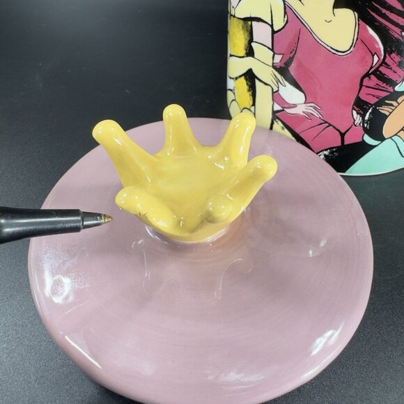 Disney Princess Ceramic Coffee Mug Cup With Crown Lid 18oz Mug Cup Multicolor - Picture 6 of 16